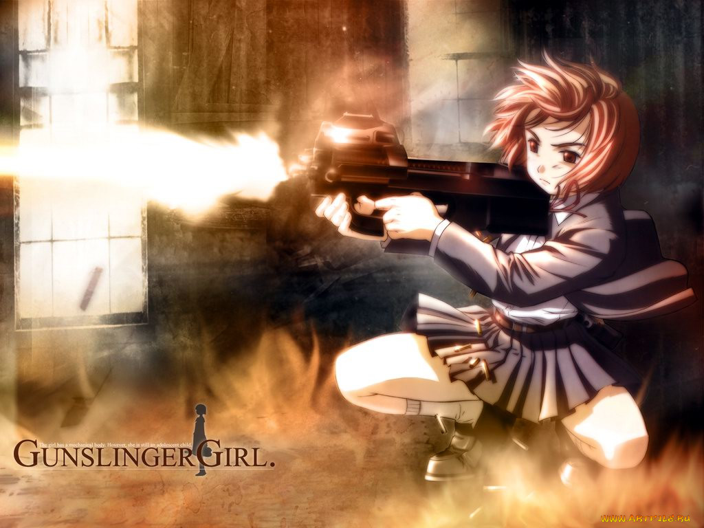 , gun, slinger, girl